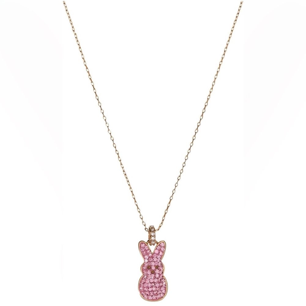 *NWT* Alex and Ani Peeps Pink Crystal Bunny Pendant Necklace